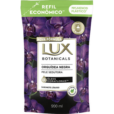 Sabonete Líquido Lux Botanicals Orquídea Negra Sachet 200ml