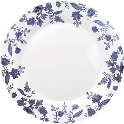 Prato Decorado Opaline Celeste Raso 26,5cm Ref.50 un
