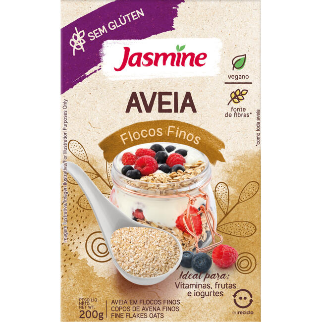 Aveia Jasmine Flocos Finos Sem Glúten 200g