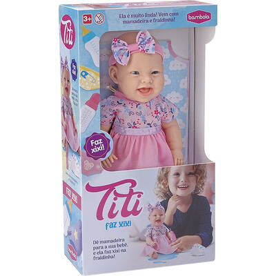 Boneca Bambola Baby Titi faz xixi un