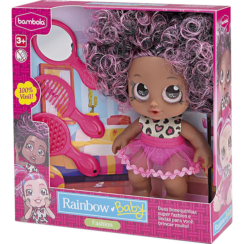 Boneca Bambola Rainbow negra un