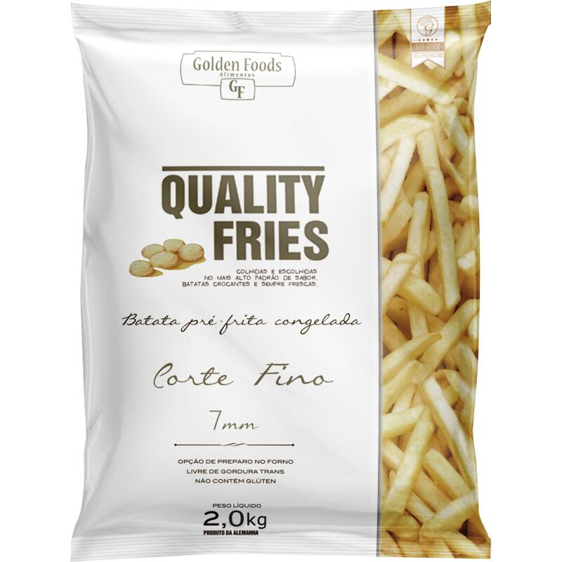 Batata Pre Frita Quality Fries Cong Corte Fino 2kg
