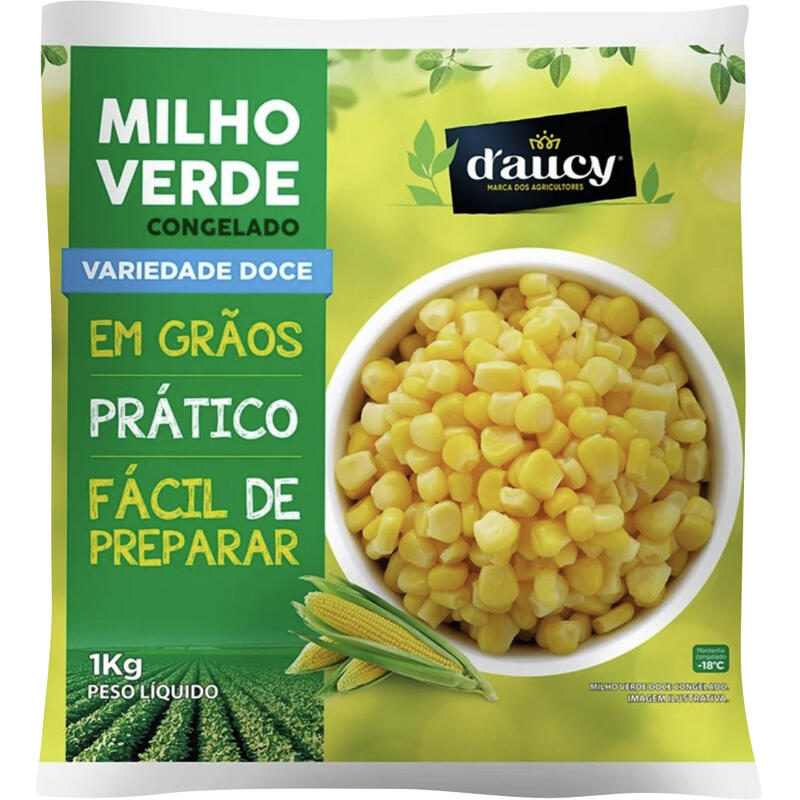 Milho Verde Doce Daucy Congelado 1kg