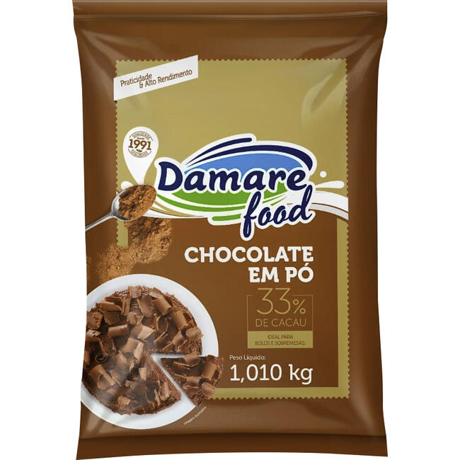 Chocolate em Pó Damare 33% Cacau 1,010kg