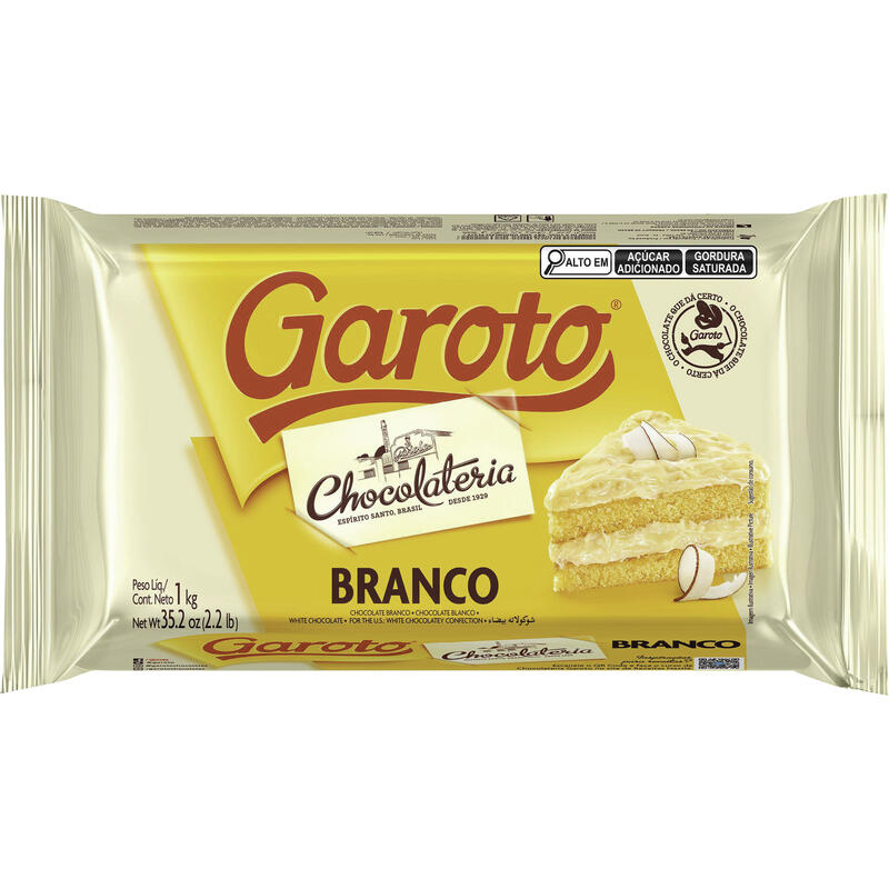 Cobertura de Chocolate Garoto Branco 1kg