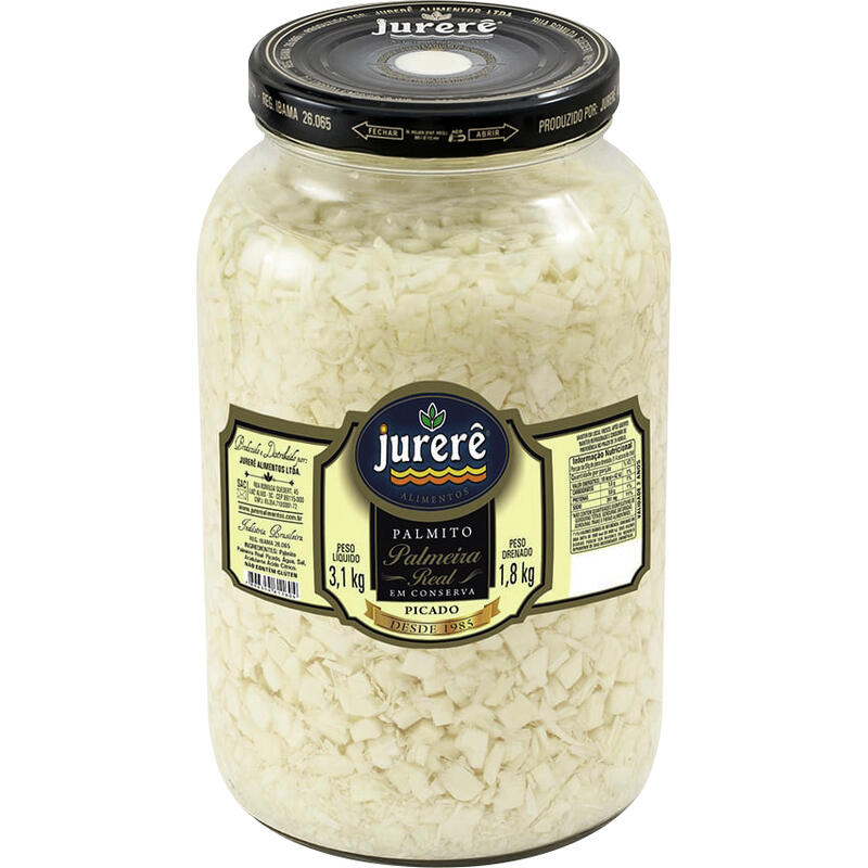 Palmito de Palmeira Real Jurerê Picado 1,8kg