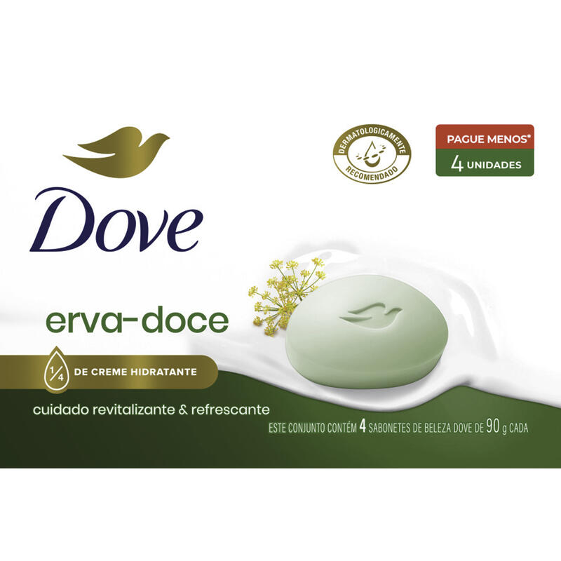 Sabonete Dove Erva Doce Oferta 4x90g