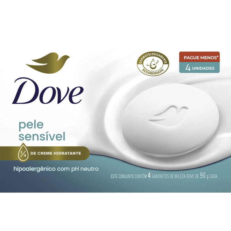 Sabonete Dove Pele Sensível Oferta 4x90g