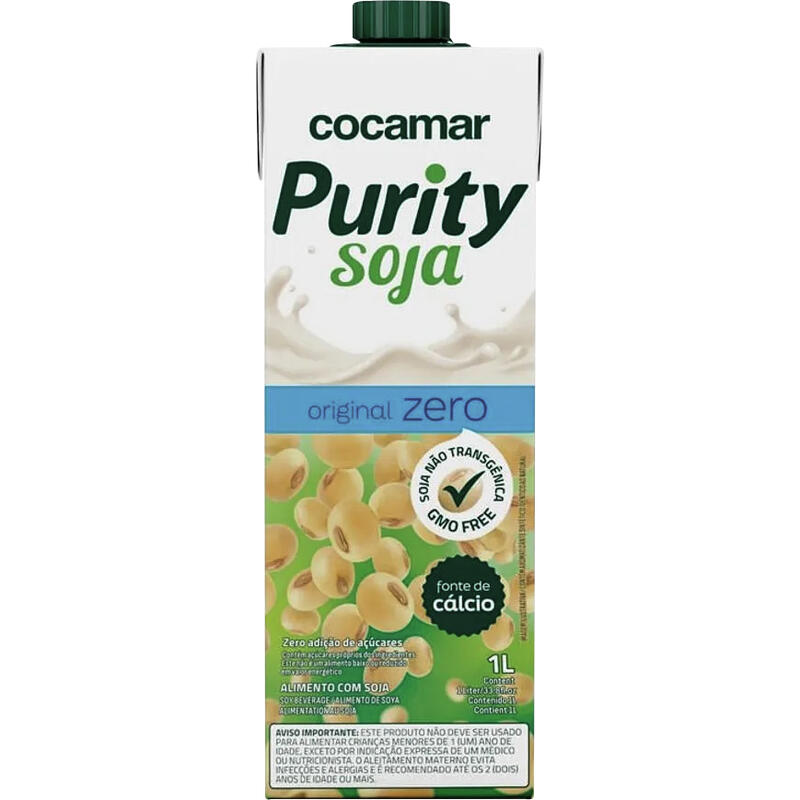 Suco de Soja Original Zero Adição de Açúcar Purity 1L