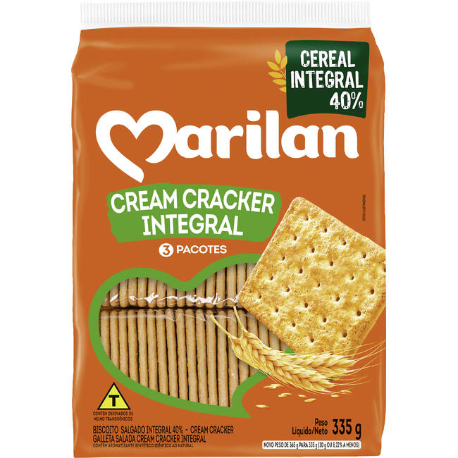 Biscoito Marilan Cream Cracker Integral 335g