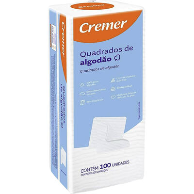 Algodão Cremer Quadrado 100 un