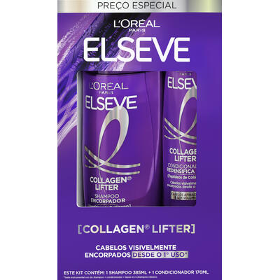 Kit Elseve Shampoo 385ml + Condicionador 170ml Collagen Lifter