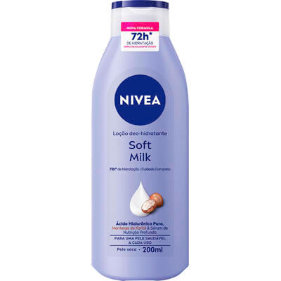 Loção Hidratante Nivea Soft Milk Frasco 200ml