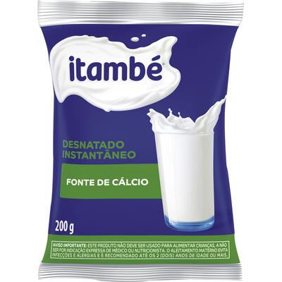 Leite Em Po Itambe 200g Desnatado Sache Instant