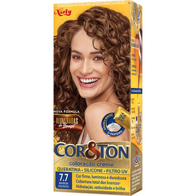 Tintura Cor&Ton 7.7 Marrom Dourado 135g