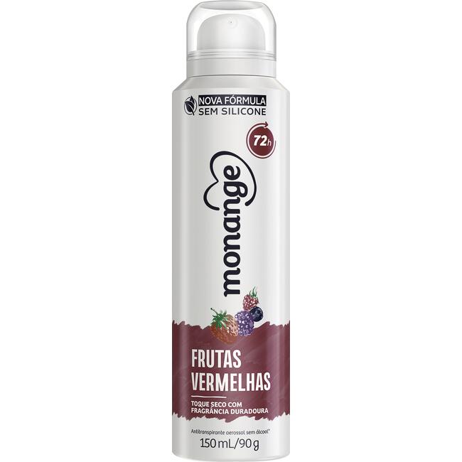 Desodorante Monange Aerossol Frutas Vermelhas Feminino Frasco 150ml