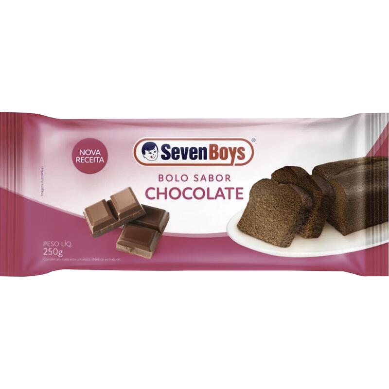 Bolo Seven Boys Chocolate Pacote 250g
