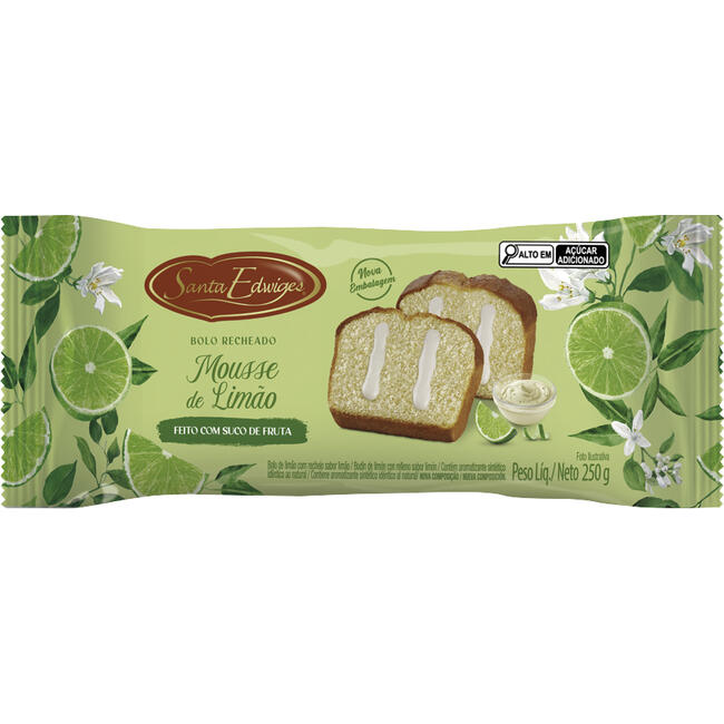 Bolo Santa Edwiges Recheado 250g Mousse De Limao