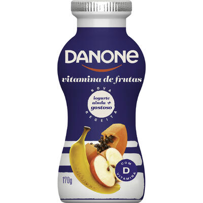 Iogurte Líquido Danone Vitamina de Frutas Frasco 170g