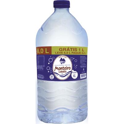 Água Mineral Monteiro Lobato Sem gás 6L