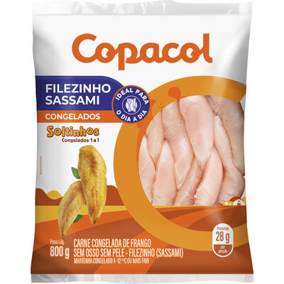Filezinho De Frango Sassami Iqf Congelado Copacol Pacote 1Kg