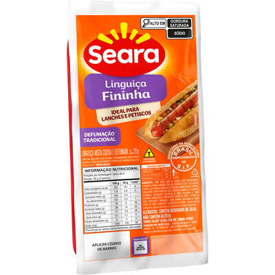 Linguiça Seara Fininha Defumada Pacote 215g