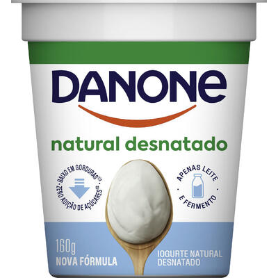 Leite Fermentado Danone Natural Desnatado 160g