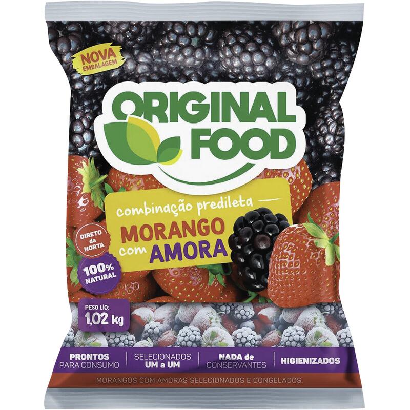 Morango com Amora Original Food Congelada 1,02kg
