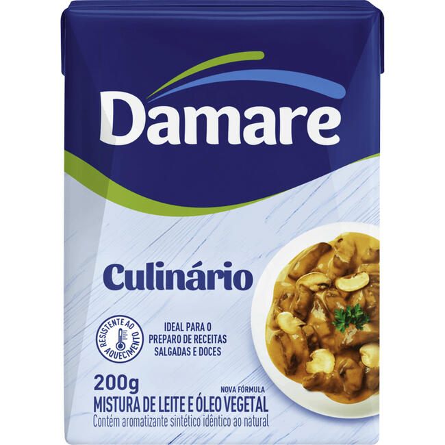 Creme Culinário Vegetal Damare 200g