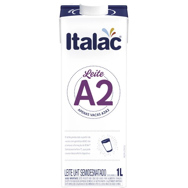 Leite Longa Vida Italac A2 Semidesnatado 1L