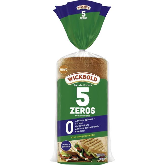 Pão de Forma Wickbold 5 Zeros Fonte de Fibras 400g