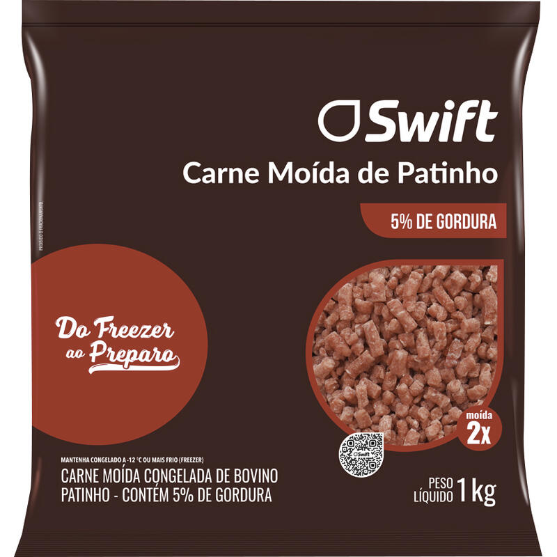 Carne Bovina Moída Patinho Swift Congelada 1kg