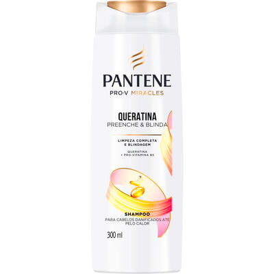 Shampoo Pantene Queratina Preenche & Blinda Frasco 300ml