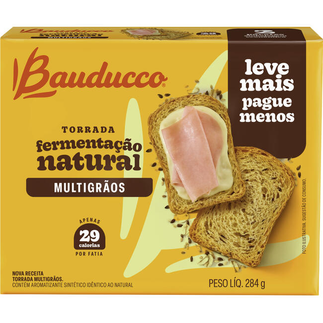Torrada Bauducco Multigrãos Pacote 284g