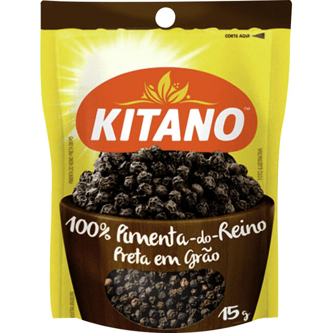 Pimenta do Reino Preta Grão Kitano Sachê 15g