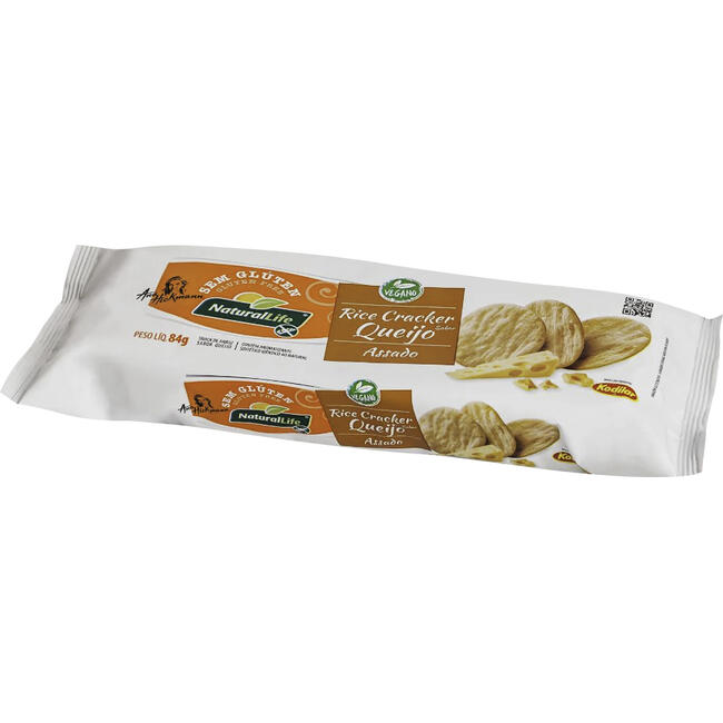 Snack Rice Cracker Natural Life Queijo 84g