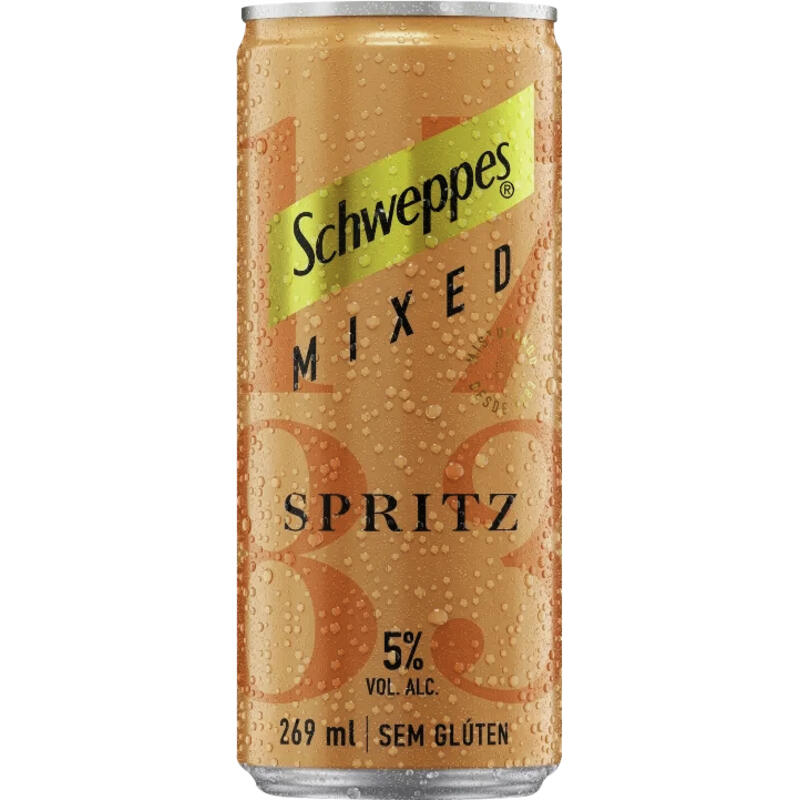 Bebida Mista Alcoólica Gaseificada Spritz Schweppes Mixed Lata 269ml