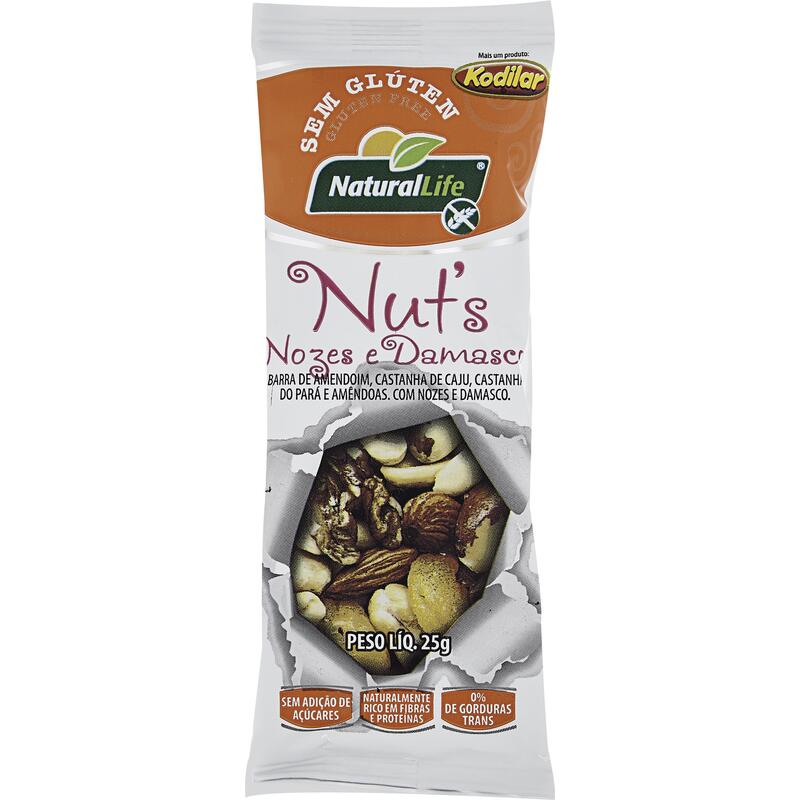 Barra Nut's Kodilar Damasco e Nozes 25g