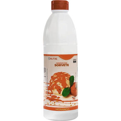 Cobertura para Sorvete Gnutre Morango 1kg
