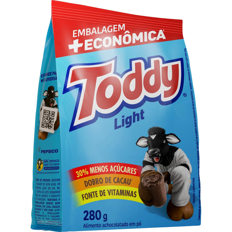 Achocolatado Em Pó Light Toddy 280G + Econômica