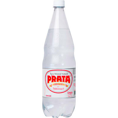 Água Mineral Natural Com Gás Prata Garrafa 1,27l