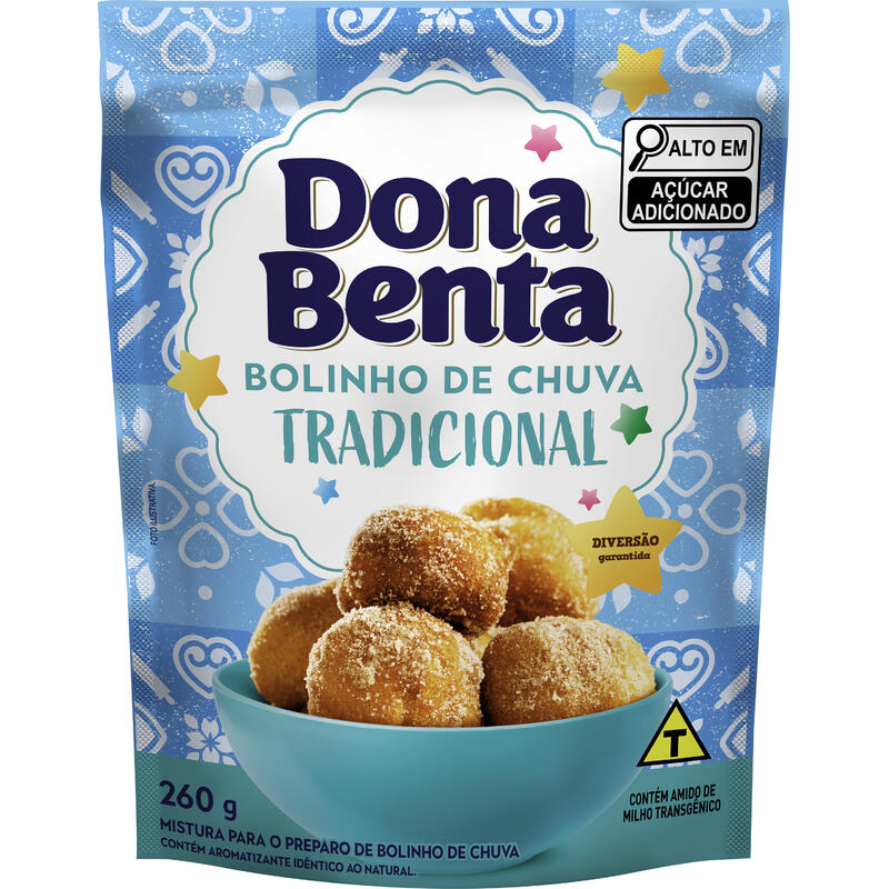 Mistura para Bolinho de Chuva Dona Benta Maçã e Canela Pacote 260g