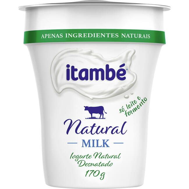 Iogurte Natural Milk Itambé Desnatado 170g