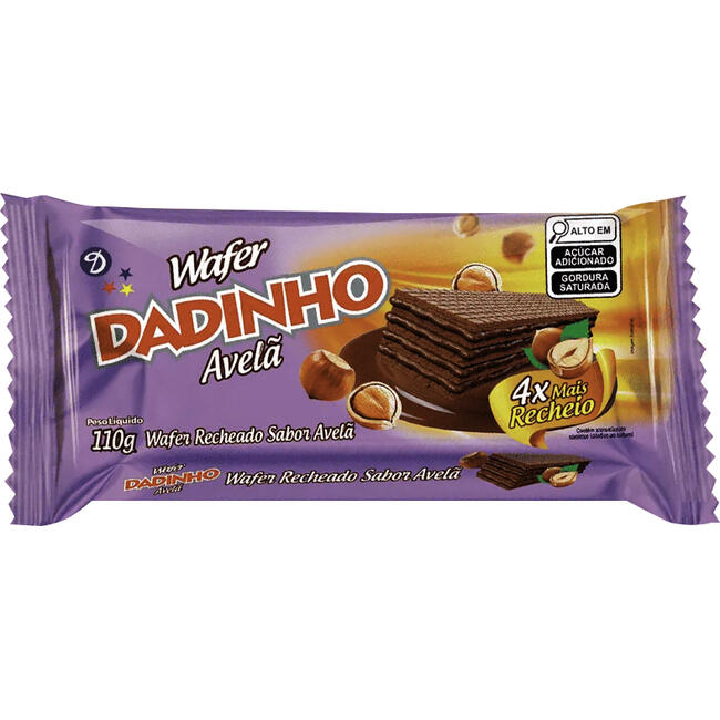 Biscoito Wafer Dadinho Avelã 110g
