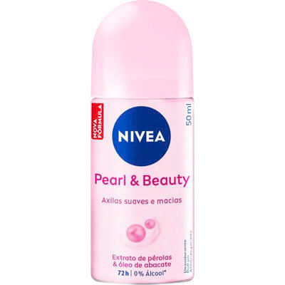 Desodorante Nivea Roll-On Pearl & Beauty Feminino Frasco 50ml