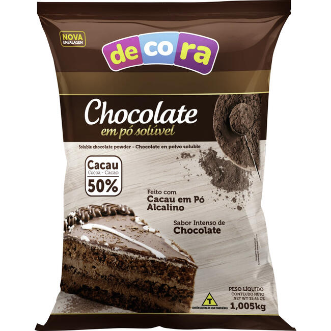 Chocolate em Pó Decora 50% Cacau 1,005kg
