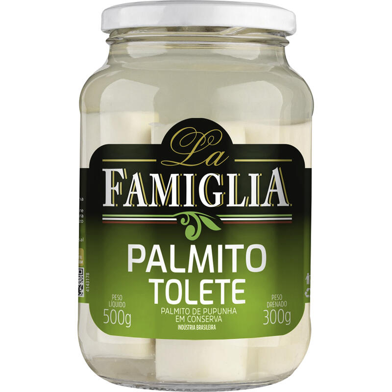 Palmito de Pupunha La Famiglia Inteiro 300g