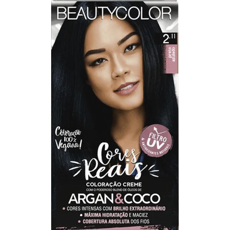 Tintura para Cabelo Beauty Color 2.11 Preto Azulado 1 Kit