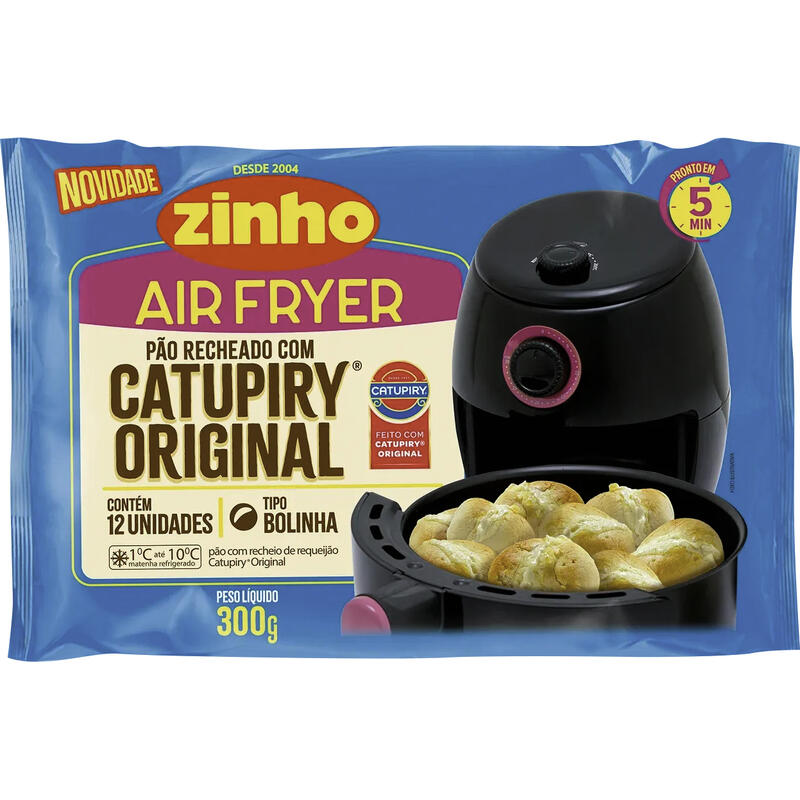 Pão de Alho Bolinha Zinho Recheado com Catupiry 300g