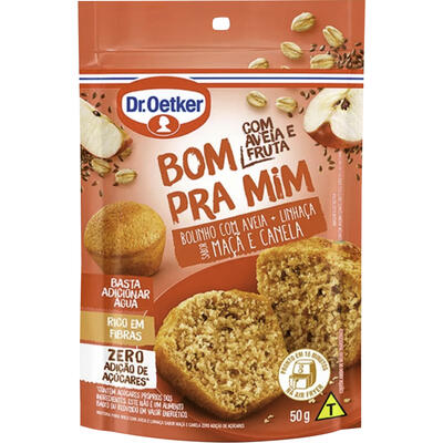 Mistura Bolo Dr. Oetker Maçã, Canela, Aveia e Linhaça 50g